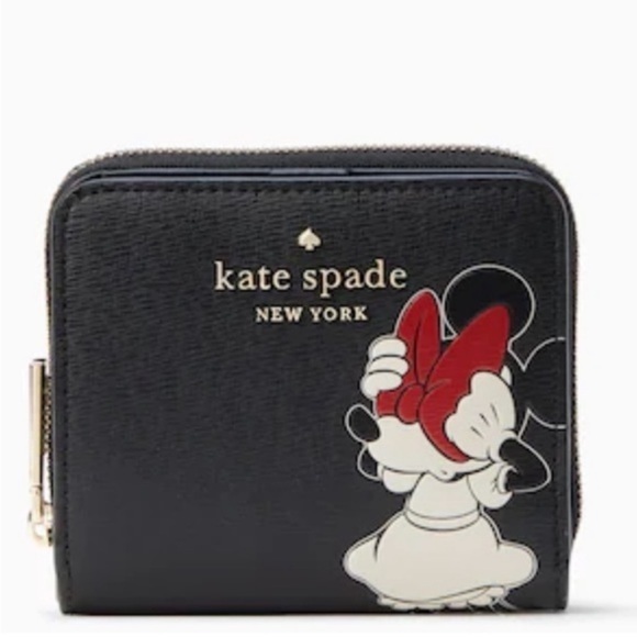 Kate Spade Black Wallet with Minnie Mouse Design - Picture 1 of 3
